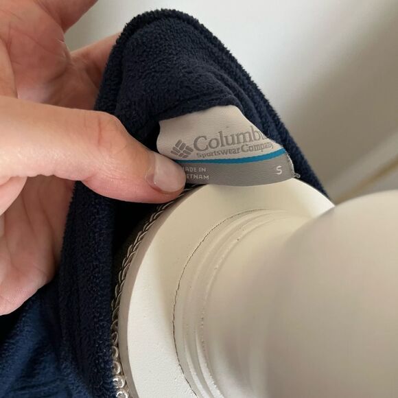 Columbia Navy Quarter Zip Fleece Size Small - Picture 3 of 5
